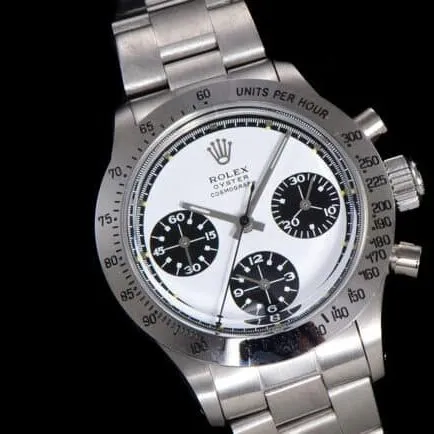 top-tier watch Rolex manual chronographmovement retro fashion series white dial men's watch front view