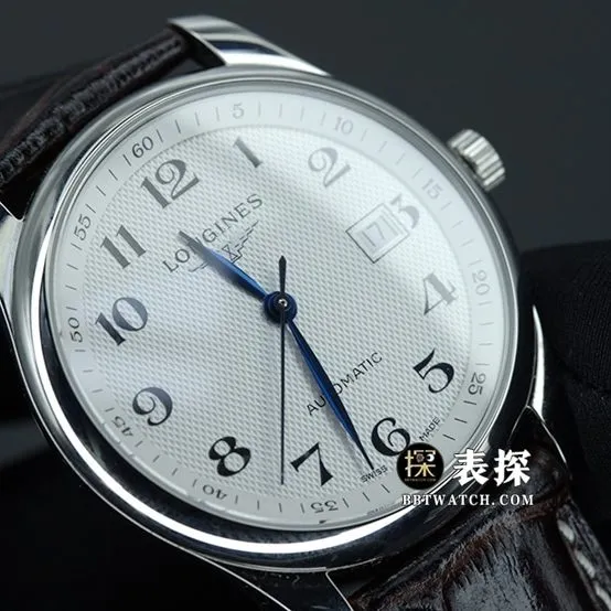 KL factory Longines famous craftsman top-tier watch men's 3-digit date display white dialleather strap model picture and price front live photo