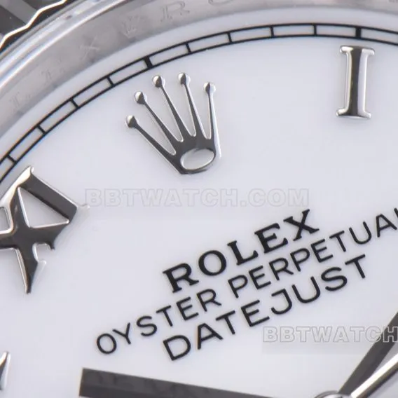 C factory Rolex log top-tier replica36mmwhite dial five grid link m126234-0025front live photo