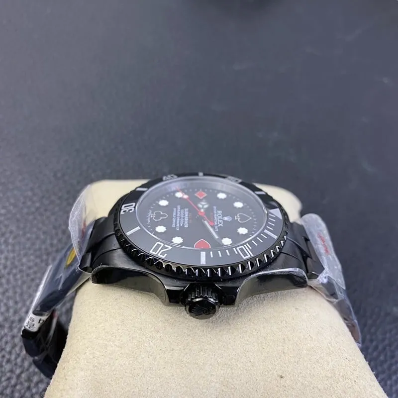replicaRolex watch Submariner latest modified all black front view