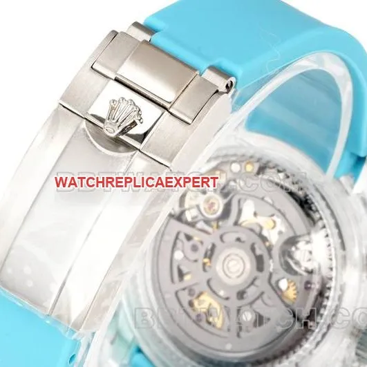 watch TW factory DaytonaRolex transparent case blue rubber braceletfront live photo