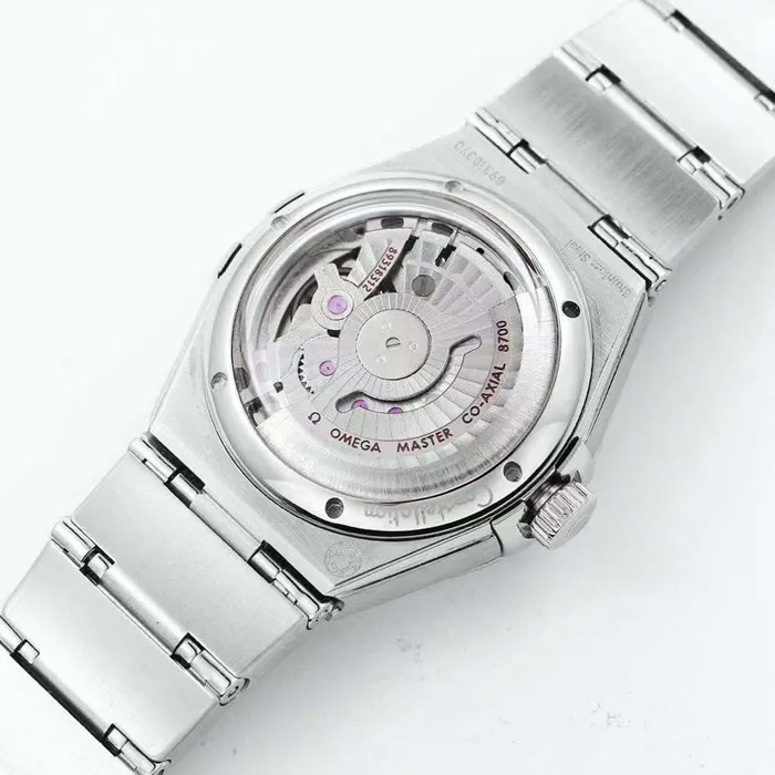 top-tier watch Omega women's black dial constellation series steel bracelet watch clasp picture