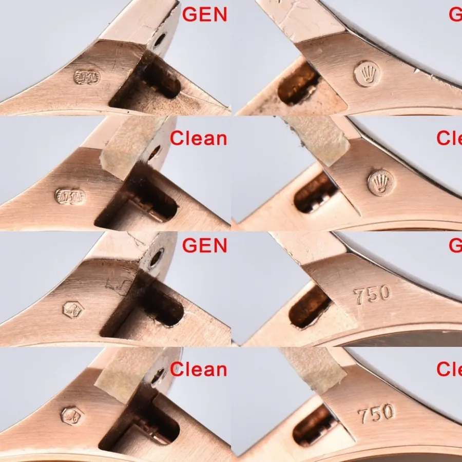 C factory rose goldDaytona genuine and fake comparison review Rolextop-tier watch front comparison picture