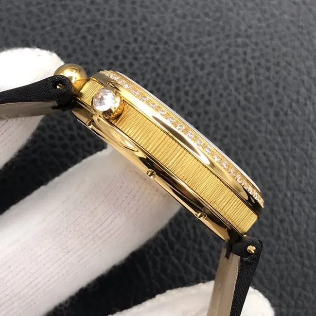 ZF Factory Breguet Top collectible watches Queen of Naples Women's White Plate Black Strap Watch Front View