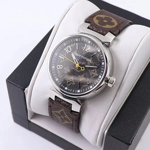 Super cloneLV women's watch 34mm three-dimensional dial high-quality quartz watch front view