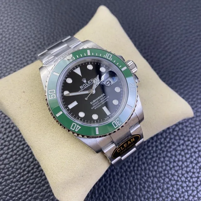 Clean Factorytop-tier watch Rolex men's black dialsteel braceletBlack Submariner41mmautomatic movement watch clasp picture
