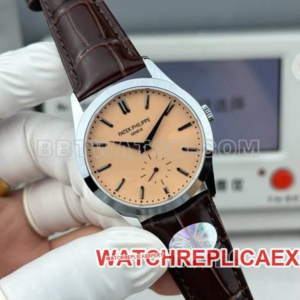 Patek Philippetop-tier watch SDF factory classic rose gold plate 39mmleather strap model front live photo