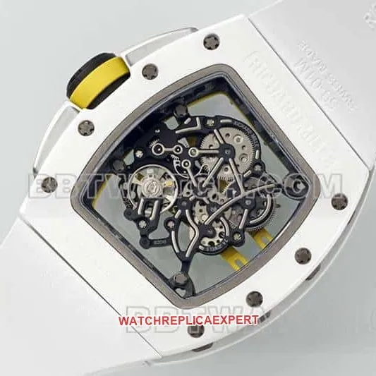 APS factory Richard Mille men's top-tier white rubber model RM 61-01front live photo
