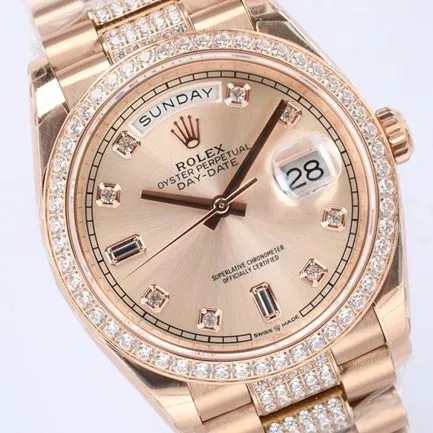 EW Factorytop-tier watch Rolex men's gold disc steel braceletday displayDatejust mechanical new watch front view