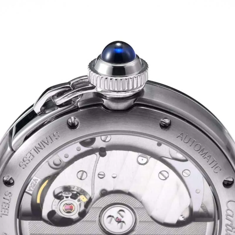 Cartier Pasha series women's fully automatic mechanical watch, white dial, buckle image, top