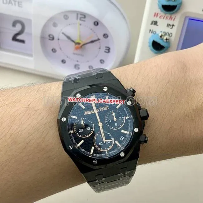 top-tier watch BLS factory Audemars PiguetRoyal Oak black ceramic mechanical 26420front live photo