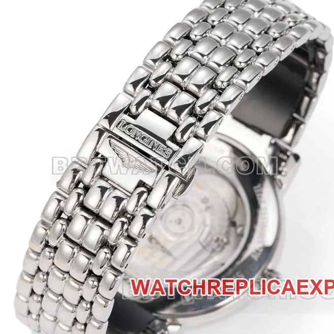 Longines collectible watch XC factory elegant 40mm white dialL888 mechanical movementsteel bracelet model front live photo