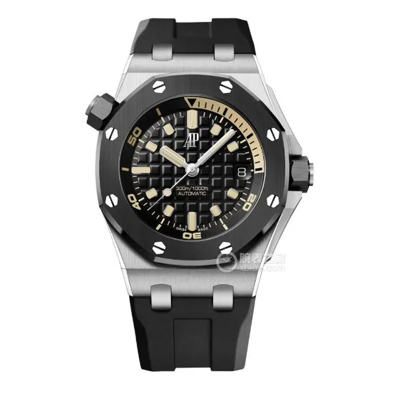 APS factory Audemars PiguetRoyal Oak offshore top-tier 1:1super cloneblack dial rubber model 15720CN.OO.A002CA.01front live photo