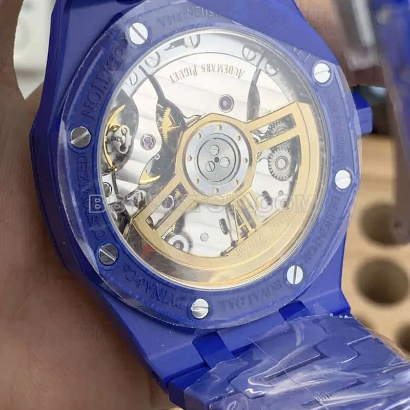 APS factory Audemars PiguetRoyal Oaktop-tier 1:1high-quality starry sky disk blue ceramic15500front live photo