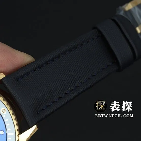 Blancpain Fifty Fathoms top-tier watch men's blue dial gold needle leather strap model pictures and prices braceletlive photos