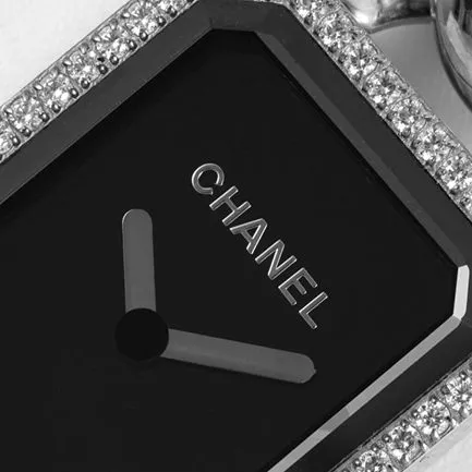 top-tier replicaChanel women's black dialsteel braceletPremiere series quartz watch detail shots