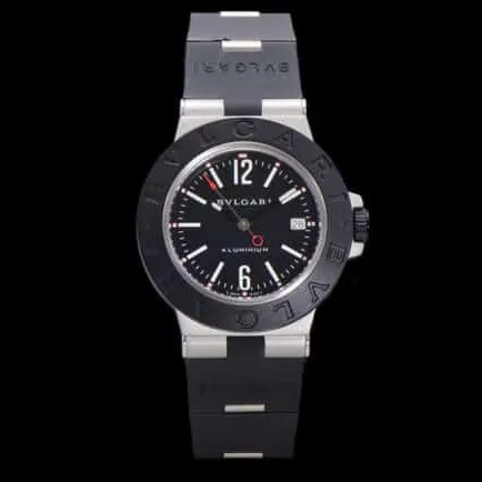 top-tiersuper cloneBvlgariAluminum series black dial men's watch detail shots