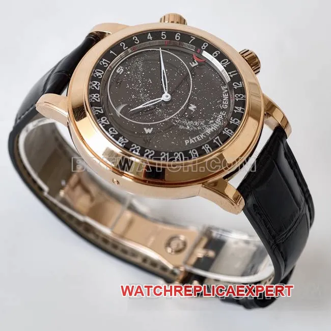 collectible watch super complication timepiece PPF FactoryPatek Philippeblack dial6102front live photo