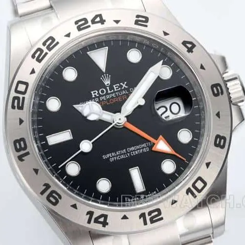 Clean Rolex Explorer super A black plate steel strap models 226570 front real picture