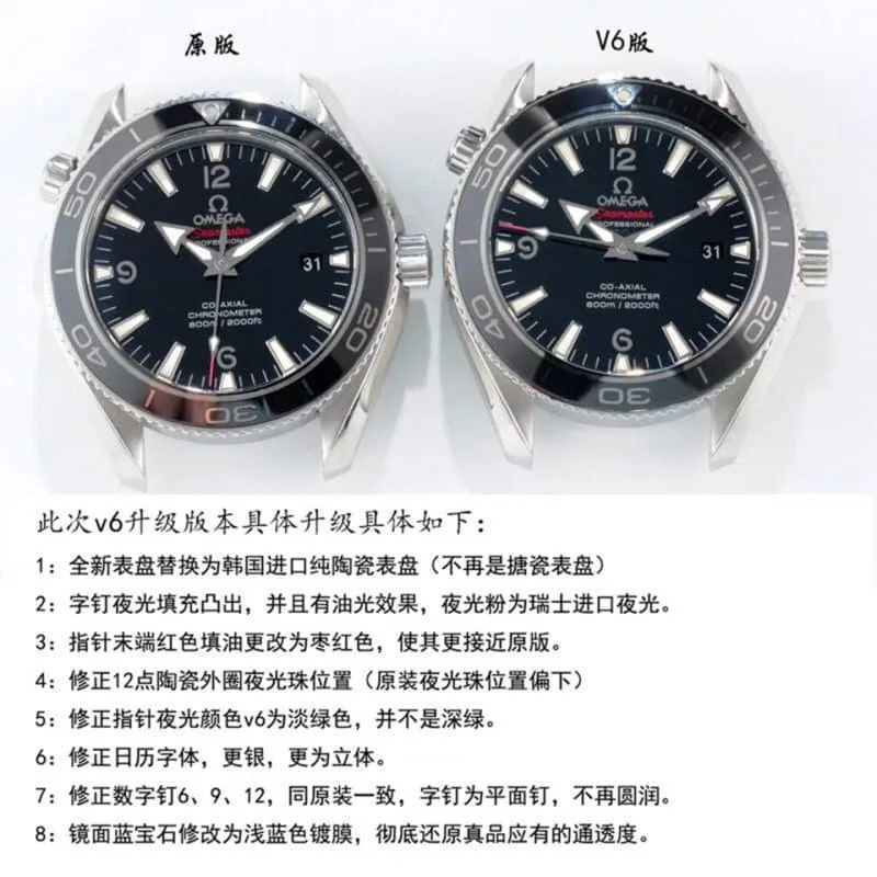N FactoryOmegaSeamaster series 1948 limited edition V6 upgraded version comparison OEM evaluation bottom cover picture