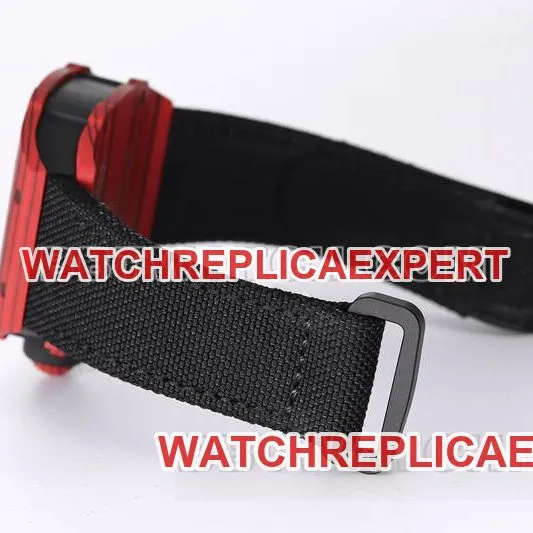 Richard Mille Watch BBS Factory Tourbillon Mechanical Black Rubber Braided Velcro BraceletRM27-03front live photo