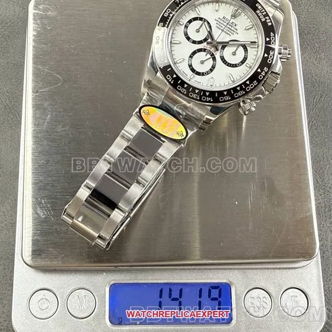 Watch Daytona UFO Factory Rolex White Plate 4131 Mechanical Side by Side Actual Picture