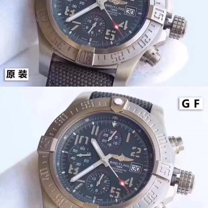Breitling Avengers Series E1338310|M536|253S|E20DSA.2 Authentic and Fake Review Side View