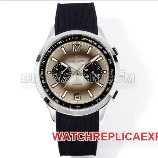 1:1replica watch Beichen Jaeger-LeCoultre gray plate mechanical black rubber model front live photo