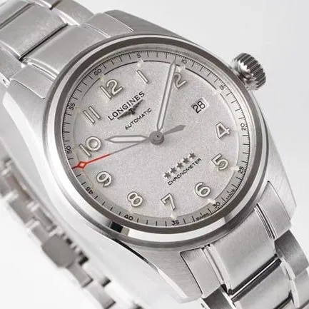 ZF Factorytop-tier watch Longines men's pioneer series dialsteel bracelet mechanical watch side view