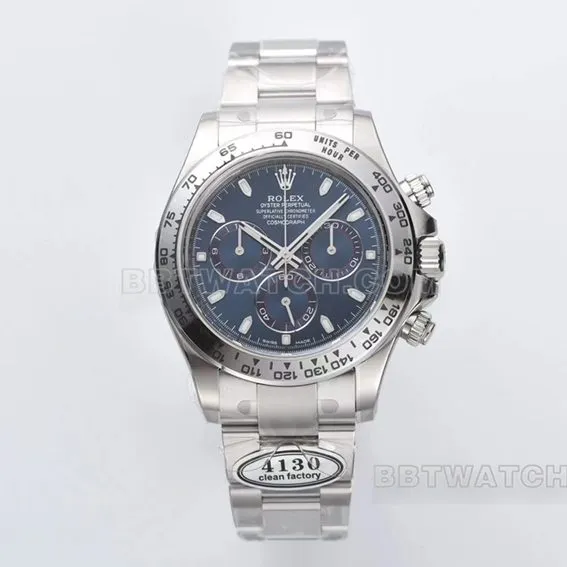 C factory RolexDaytonatop-tier replicawhite gold blue cat m116509-0071braceletlive photos