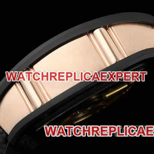 Richard Mille men's top-tier 1:1high-quality smiley tourbillon black shell black leather strap model RM 88front live photo