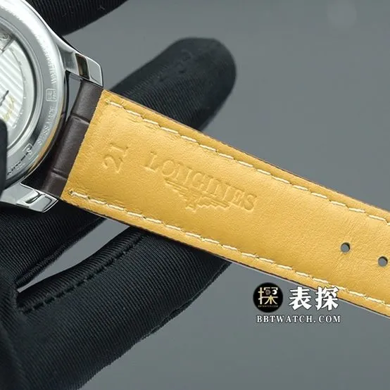 APS factory watch traditional Longines1:1replica watch silver white dialleather strap model L2.909.4.78.3braceletlive photos