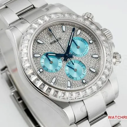 watch DaytonaPPM factory Rolex diamond disc Moissanite diamond bezelfront live photo