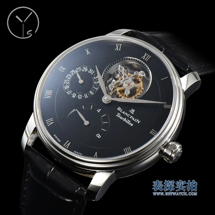 Top YS Blancpain Upgraded Classic Series Black Disc Tourbillon Men's Mechanical Watch Price