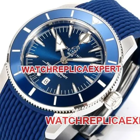 collectible watch super ocean culture BLS factory Breitlingblue dial rubber braceletfront live photo