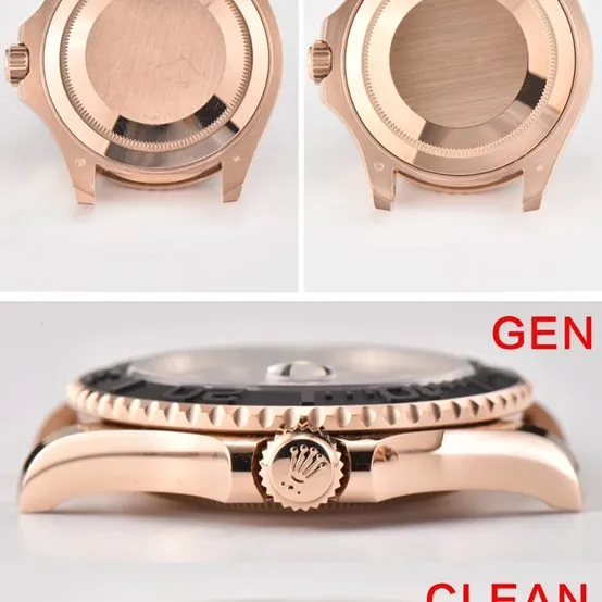 C Factory Yacht-Master Rose Gold Authentic and Fake Comparison Evaluation Rolextop-tier Watch Logo Comparison Chart