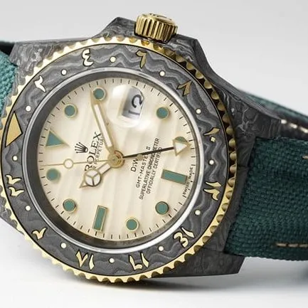 Rolextop-tier fully automatic movement men's white dial nylon strap watch detail shots