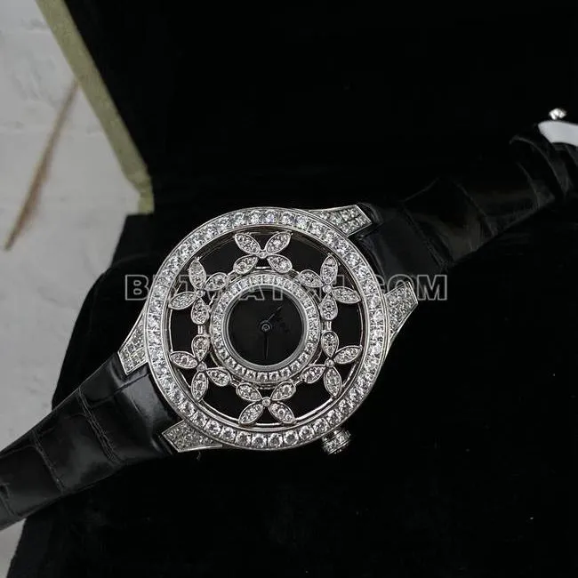 watch Graf VCA factory sapphire crystaldiamond33mmquartz movementfront live photo