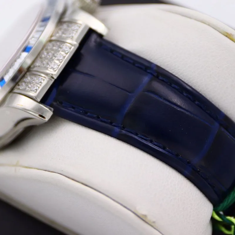 Rolextop-tiersuper watch Daytona series pavé 116599 starry blue diamond men's watch side view