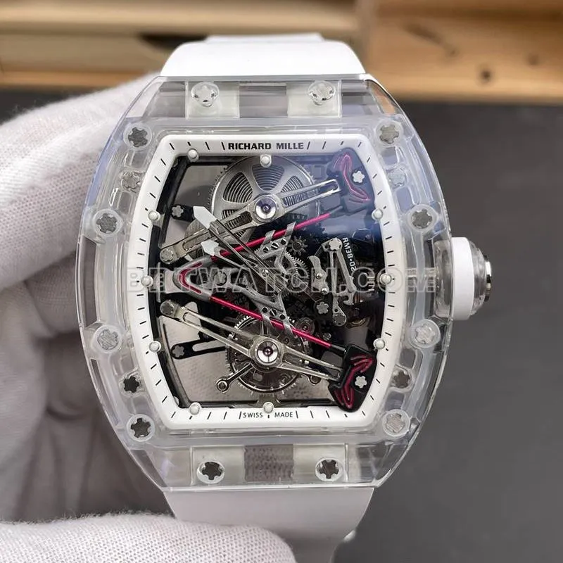 Richard Mille watch RM factory transparent crystal case tourbillon mechanical RM38-02front live photo