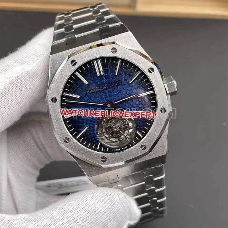 BBS factory Audemars PiguetRoyal Oak1:1top-tier smoked blue dialtourbillon26530front live photo