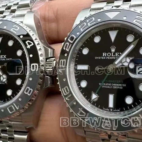 clean factory black gray circle top-tier watch 2024GMT-MasterII new model 126710lumewater resistance3285movement natural light pair width=