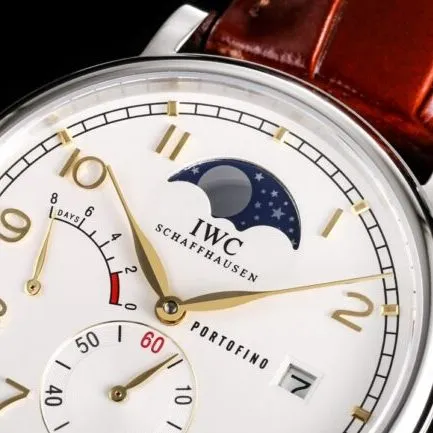 Big factory high-quality replicaTWIWC Portofino series white dialIW516409 see-through bottom watch clasp picture