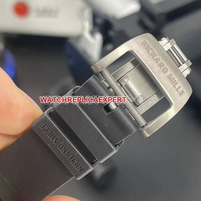 top-tier watch APS factory Richard Mille carbon fiber mechanical watch RM35-02side live photo