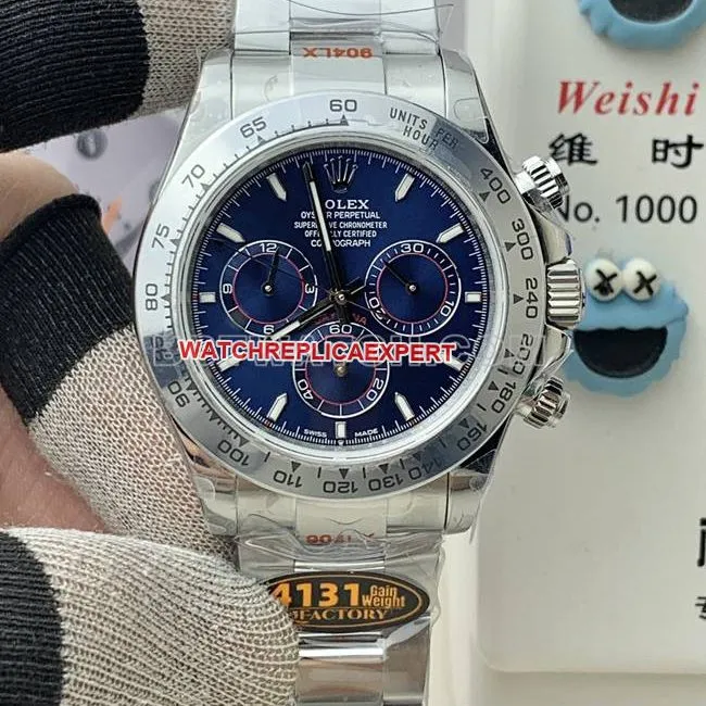 QF factory top-tier watch DaytonaRolexblue dial4131 mechanical weight live photos