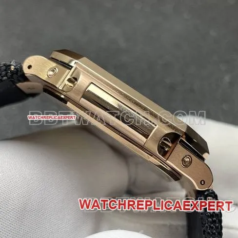 collectible watch P1 factory Patek PhilippeCUBITUSblack dialrose gold5822P-001front live photo
