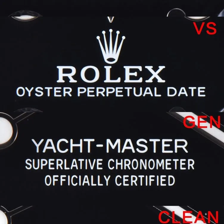 C Factory Yacht-Master white gold genuine and fake comparison evaluation Rolextop-tier watch LOGO comparison chart