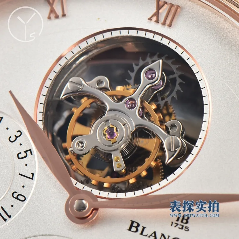 top-tiersuper YSBlancpain upgraded version of the classic series white steel tourbillon men's mechanical watch front
