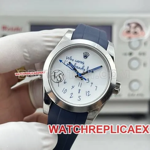 1:1replica watch magnetic type VS FactoryRolexwhite dial rubber type front live photo