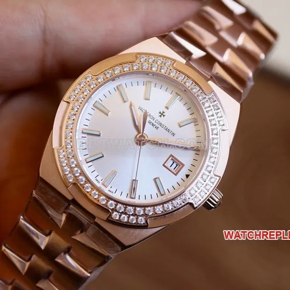 CC factory Vacheron Constantin top-tier replicasilver dial pink gold 1225Vside live photo